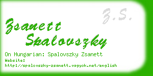 zsanett spalovszky business card